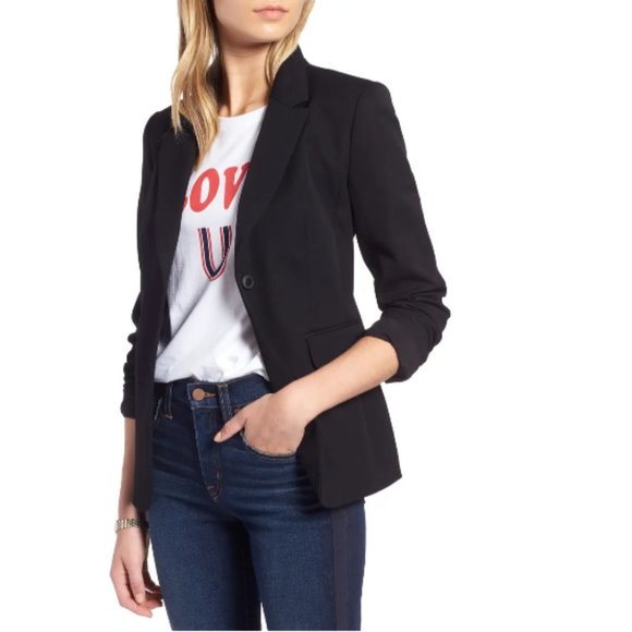 NWT! Black One-Button Blazer - Picture 2 of 15